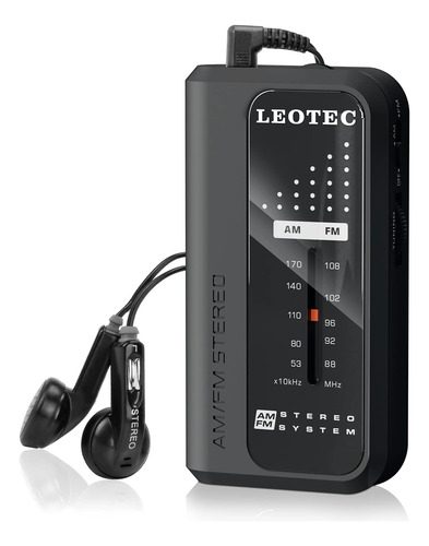 Leotec Radios De Bolsillo Pequeño, Radio Am Fm A Pilas, Fu.