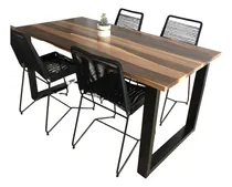 Comprar Mesa Industrial Comedor Guayubira Hierro Y Madera 160x80 