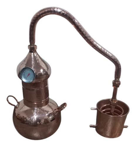 Alambique De Cobre, Con Termómetro, 5lts