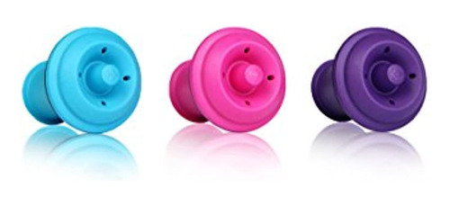 Vacu Vin Wine Saver Tapones De Vacío Juego De 3 Bluepinkpurp