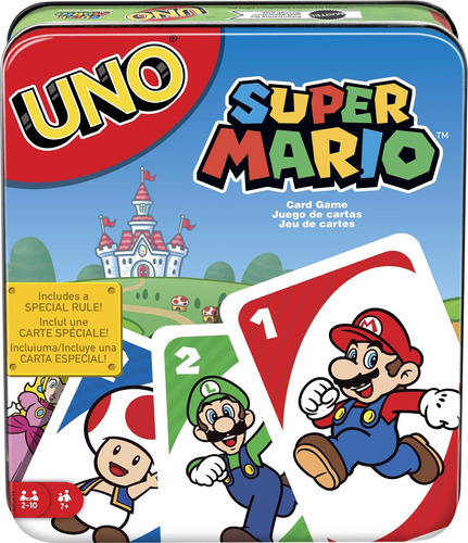 Mattel Games Uno - Juego De Cartas Super Mario, Juego De Via