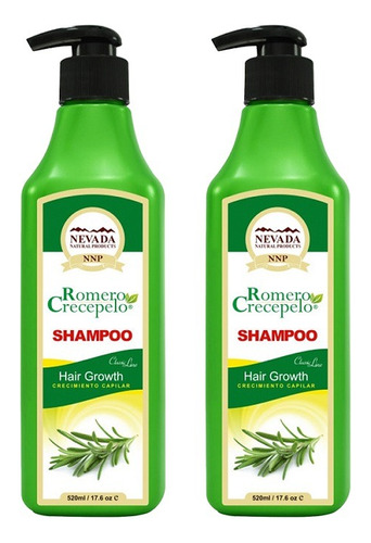 2 Shampoo Romero Crecepelo  520 Ml