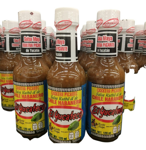 3 Salsas De Chile Habanero El Yucateco 120ml 