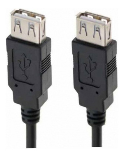 Cable De Extensión Usb 2.0 1.5mt / 2 Hembra 03-dbgc158 Color Negro