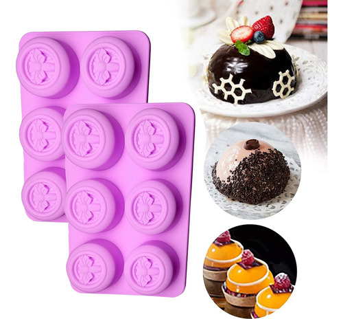 . 6 Jabones Redondos De Abeja, Tarta De Silicona, Chocolate