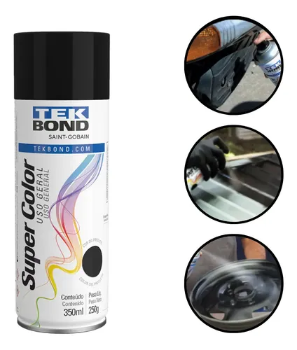 Tinta Para Pintar Plástico Preto Fosco 350ml Secagem Rápida | MercadoLivre