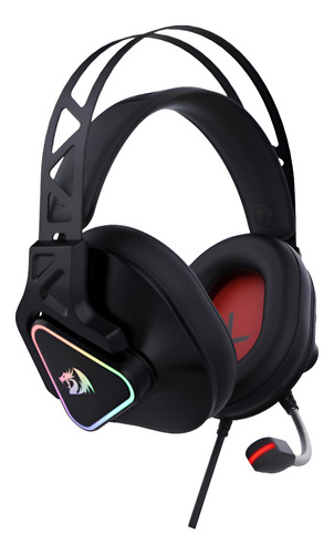 Headset Gamer Redragon Cadmus H370 Rgb 7.1 Surround Preto Preto