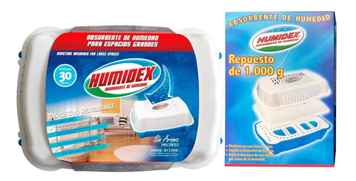 Humidex Absorbente De Humedad - Vaso Mega + Recarga 2000g