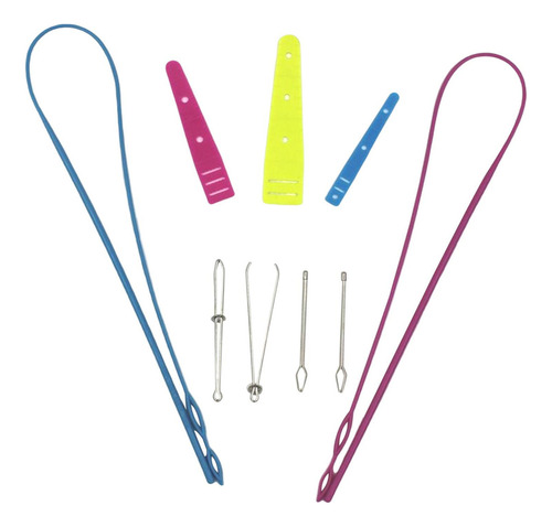 9 Uds. Enhebrador De Cuerdas, Pinzas De Metal, Gancho