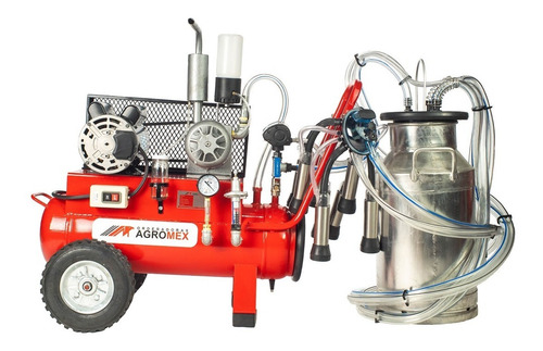 Máquina Ordeñadora Para Dos Vacas Motor Eléctrico Agromex TV2-25-T1-20-E Voltaje 127V