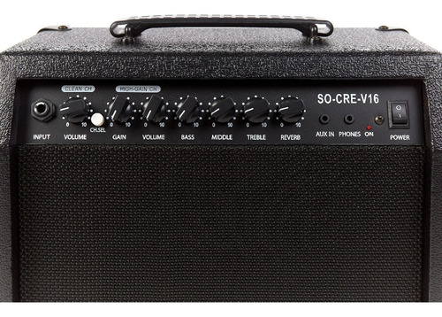 Imagen 3 de 5 de Amplificador Guitarra Eléctrica Creep 16w C/reverb V16