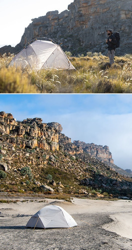 Tenda de acampamento Overtent impermeável Mongar Naturehike cinza claro