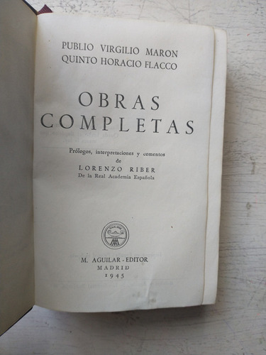 Obras Completas Publio Virgilio Maron - Quinto Flacco