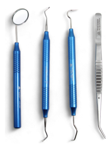 Juego De Exploracion Bucal Dental Azul 6b Aleman Premium