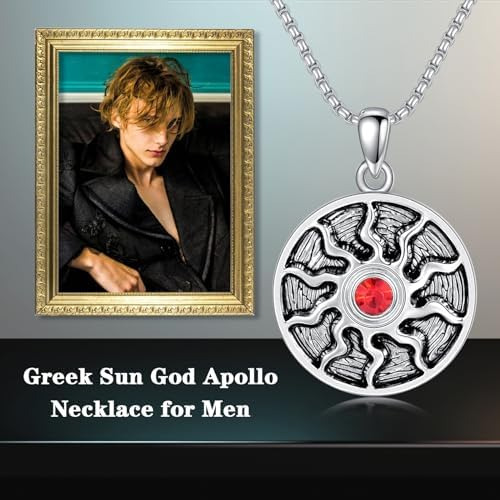 Colar Silbaz Grego Deus Do Sol Apollo Para Homens Com Pinge