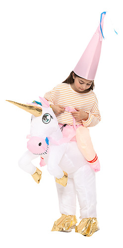 Disfraz Inflable Para Niños De Montar En Forma De Unicornio