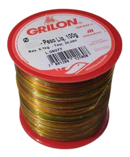 Linha De Pesca Grilon Multicolor 100 Gramas 0,30 Mm 11,6 Lbs