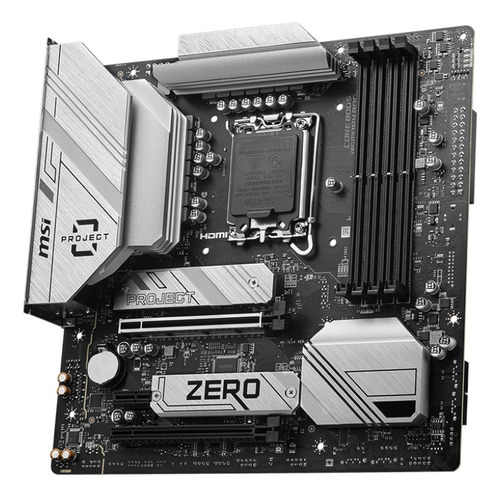 Tarjeta Madre Msi B760m Project Zero Lga 1700 Ddr5 C. Blanco