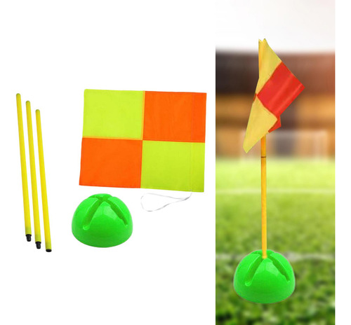 Bandera De Fútbol, Bandera De Campo De Fútbol Y Base Verde D