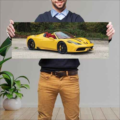 Cuadro 30x80cm Auto 2014 Ferrari 458 Speciale A 539