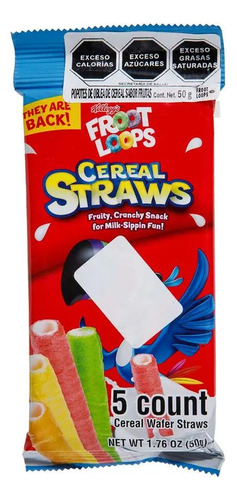 Froot Loops Cereal Straws Wafer Snack 50 Gr