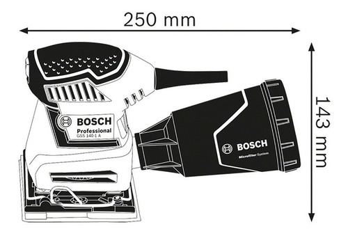 Lijadora Orbital De Palma Bosch Gss 140-1a 180w Profesional