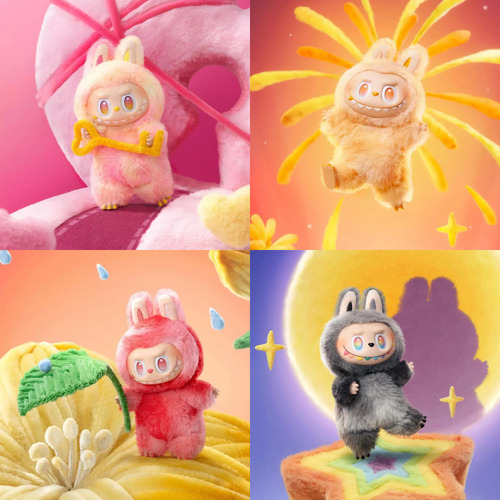 Labubu Boneco Chaveiro Pelúcia Pop Mart Colecionável Sortido
