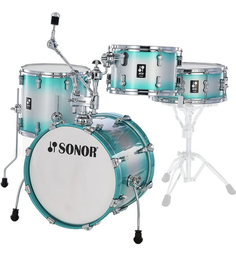 Batería De 5 Pzas Aqua Silver Burst, Sonor Aq2 Bop Set