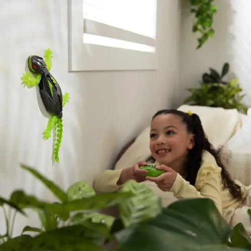 Lagartija Teledirigida Que Trepa Paredes Con Luces LED | Modo Pared Y Suelo | Geko Robot Realista | Juguete Para Niños +3 Años