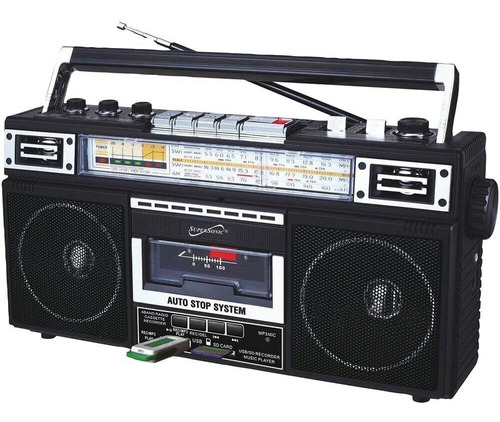 Grabadora Boombox Cassetera Convertidor  Mp3  Bluetooth 