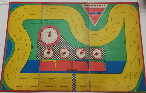 Antiguo Tablero Juego De Mesa Formula 1 