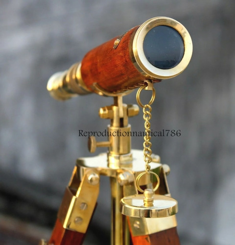 Telescopio Decorativo Náutico Estilo Antiguo Hecho A Mano