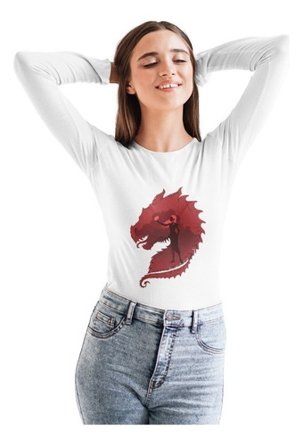 Polera Manga Larga House Of The Dragons Casa Dragones Siluet