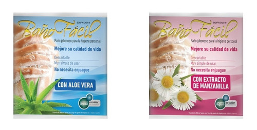 Paño Baño Facil Jabonoso Mix Manzanilla Aloe Vera X 200 Uds