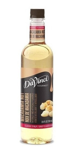 Jarabe Davinci Gourmet Para Bebidas Sabor Nuez De Macadamia 