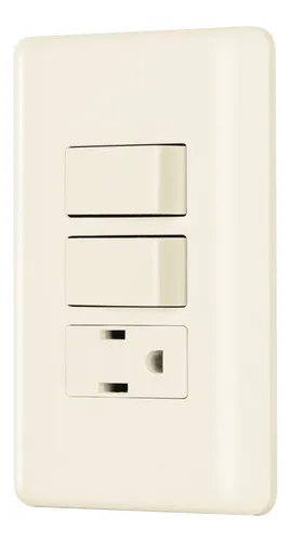 comprar Apagador Placa Armada 2 Interruptores Y Contacto Sencillo