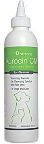 Aurocin Cm Ear Limpiador W - Aloe (cucumber Melon Olor) 8 Oz