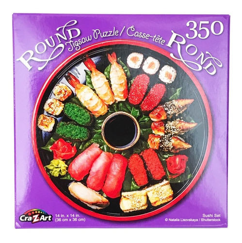 Imagen 1 de 1 de Rompecabezas Circular Cra-z-art 350pz Fresh Sushi 9+ Años