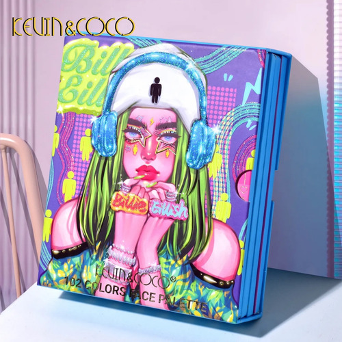 Paleta Billie Eilish Green 102 Colores Kevin & Coco