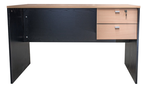 Escritorio Platinum 502 melamina de 1.2m x 0.74m x 0.7m haya y negro