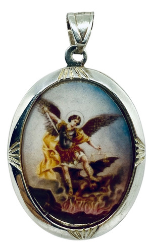 Medalla De San Miguel Arcángel Fotograbado Grande (deperlá)
