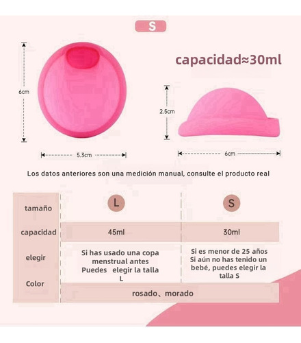 Disco Menstrual Reutilizable L Plus S Silicona Médica