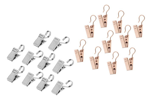 20pcs / Pack Clips De Cortina De Puerta Con Gancho