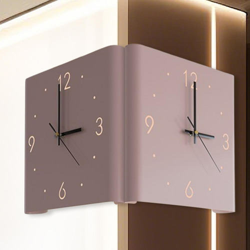 Reloj De Pared De Doble Cara Reloj Colgante Para Rosa Claro