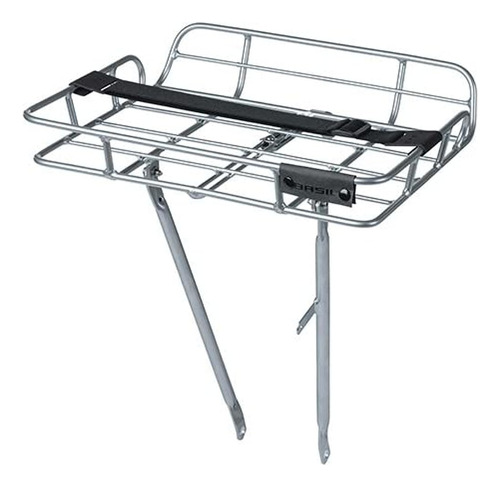 Basil Portland Front Carrier (aluminio Pulido, Con Riel)