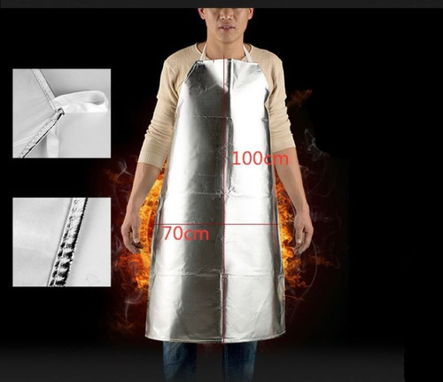 1pc Delantal Aluminio Resistente Al Calor Temperatura