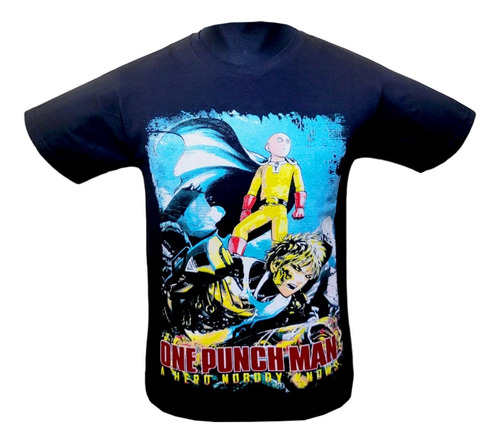 Polera One Punch Man Doble Estampado