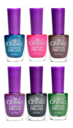 Set 6 Esmaltes De Stamping - mL a $972