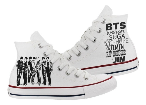 All Star Bts Bangatan Boys Tênis Personalizado Grupo K Pop | Mercado Livre