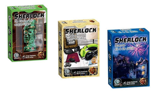Sherlock Juego De Mesa Investigacion - Pack De 3 Juegos